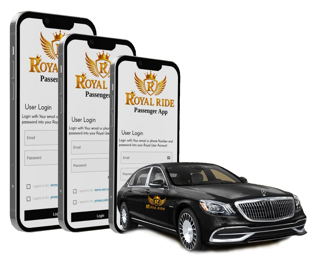 Royal Ride Passenger App with luxury fleet